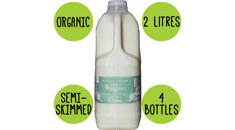 Organic Semi Skimmed Milk 4 X 2 Litre